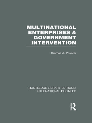 cover image of Multinational Enterprises and Government Intervention (RLE International Business)